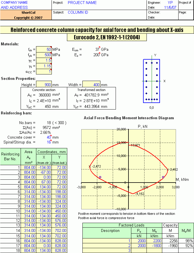 ShortCol worksheet